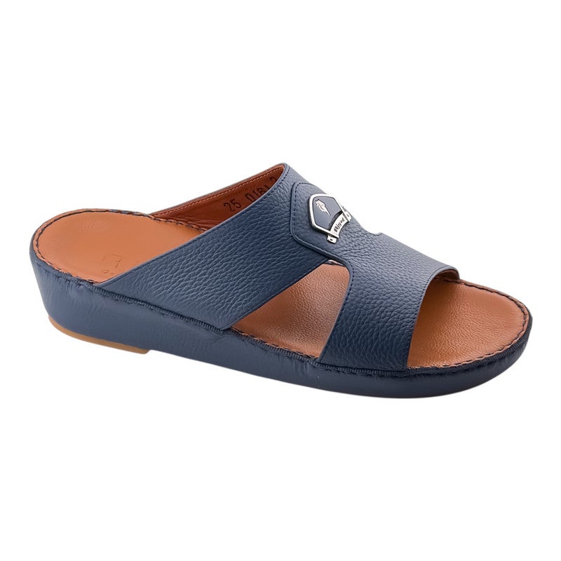 AJYAD Handmade Arabic Sandals For Men | Outdoor Mens Slippers | Everyday Flip Flops Open Toe | Arabic Genuine Shamwa Leather | New Design | Tan Footbed | Comfortable & LightWeight - Image 1